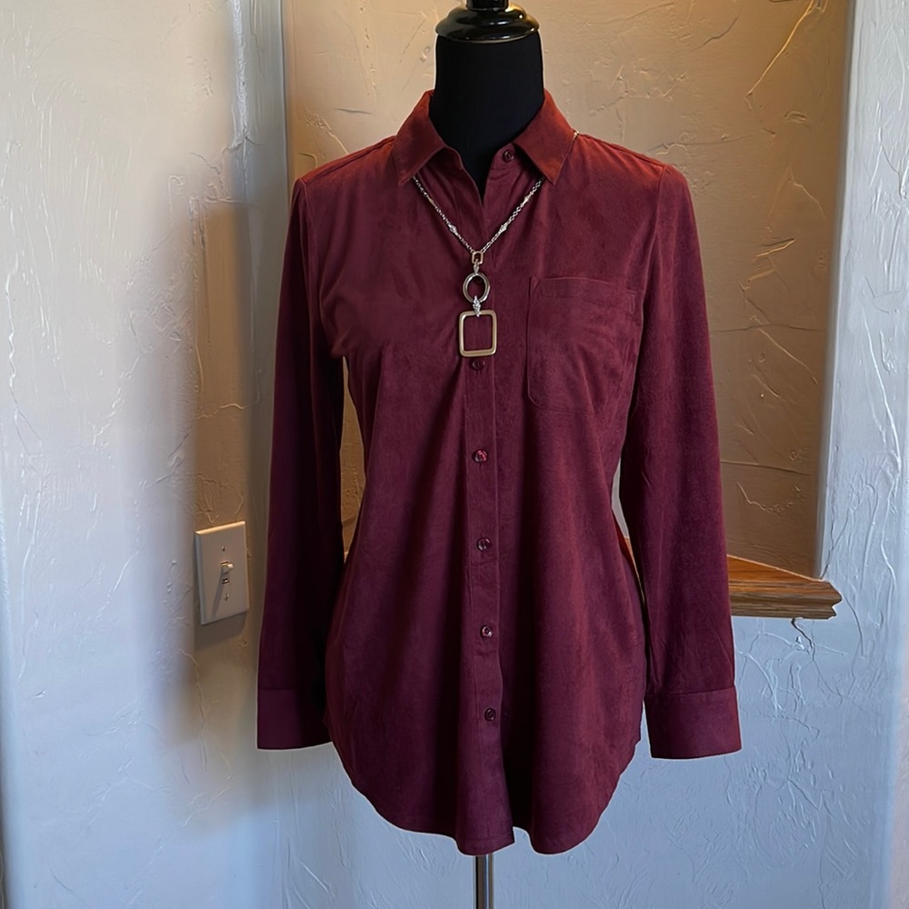 Chico’s NWT everyday suede shirt